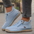 Damen Bequeme Schnürschuhe mit Reißverschluss