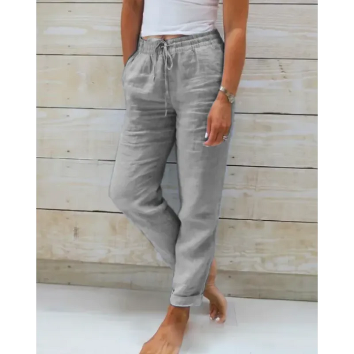 Stilvolle hose für Damen – Leinenhose locker Freizeithose Sommerhose leicht