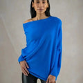 Asymmetrisch drapierter Pullover