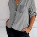 Glitzerbluse Mit Paillettentasche