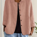 Damen Casual Leichte Jacke Mit Knopfleiste