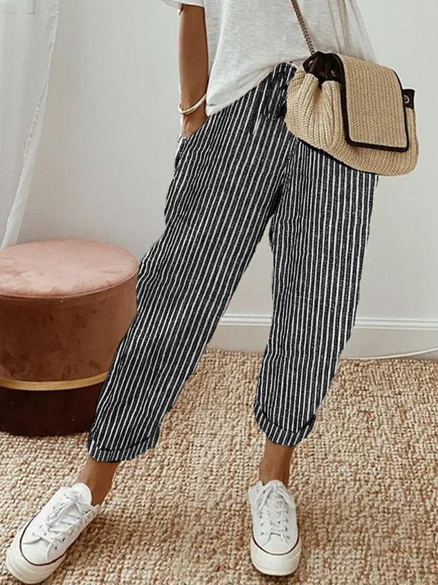 Stilvolle Freizeit-Leinenhose