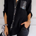 Glitzerbluse Mit Paillettentasche