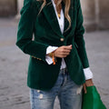 Damen Klassischer Blazer mit Ein-Knopf-Verschluss