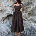 Langes Sommerkleid aus Baumwolle