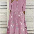 Blumen Zweiteiliges Midi-Kleid
