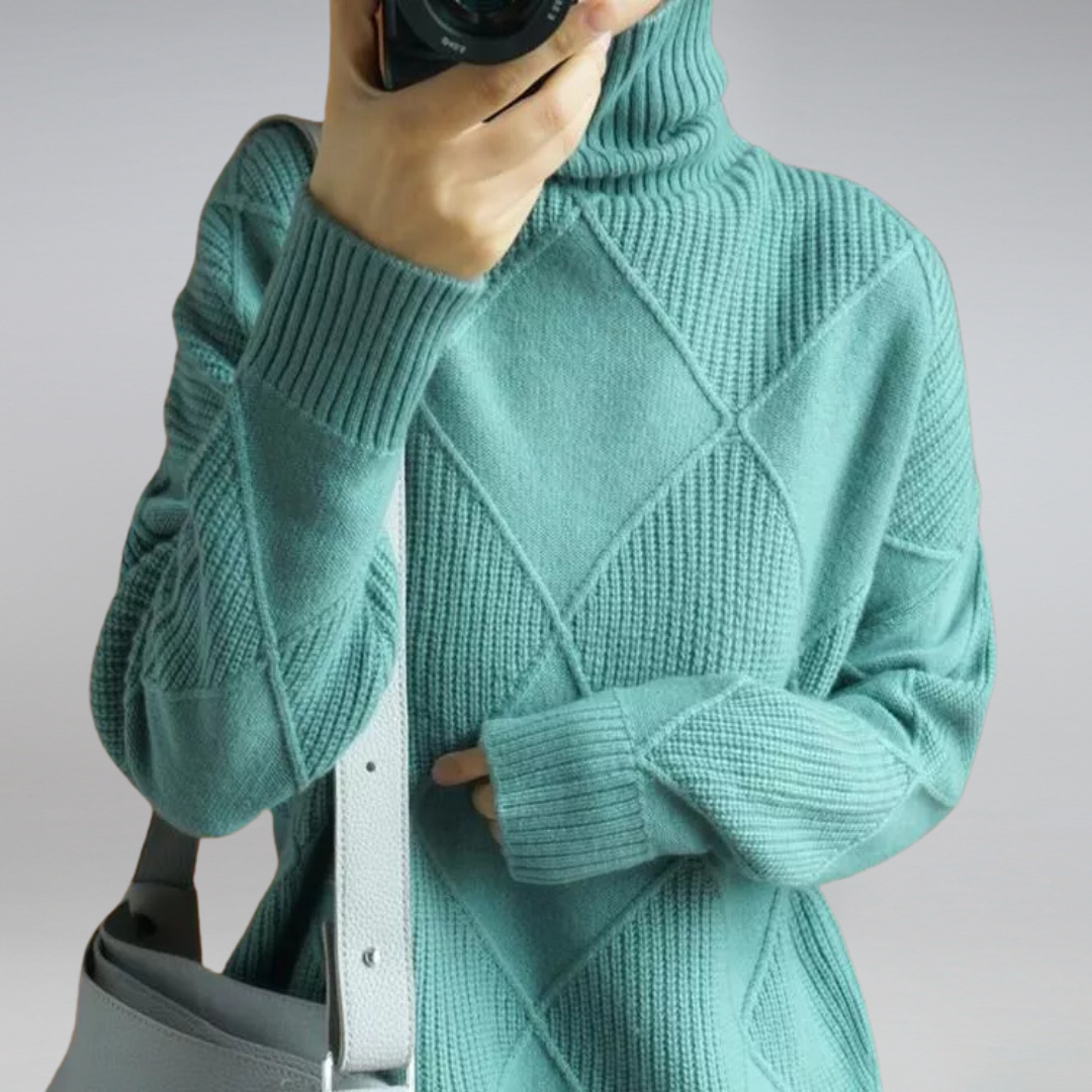 Damen Luxuriöser Rollkragenpullover