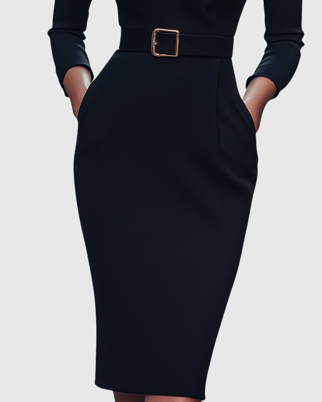Raffiniertes Midi-Kleid