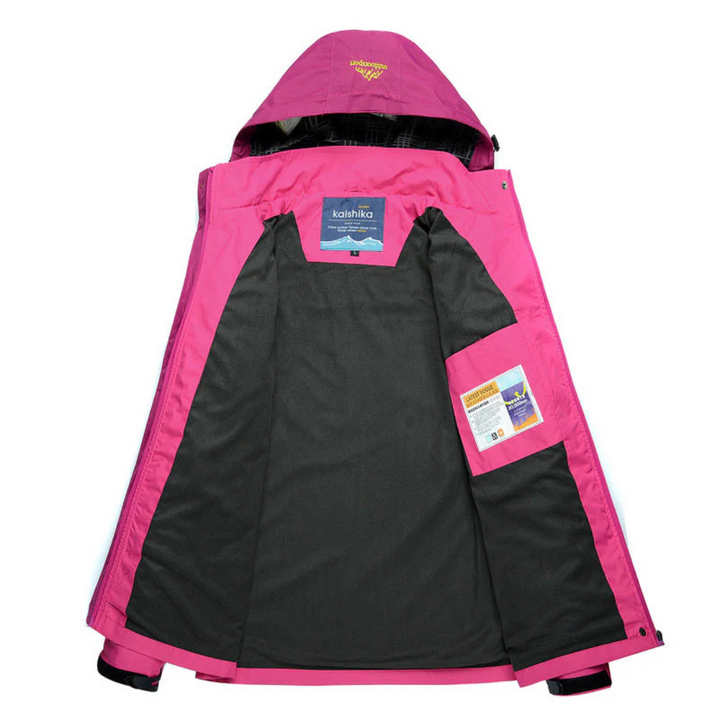 Outdoorjacke Damen wasserdicht & winddicht mit Kapuze