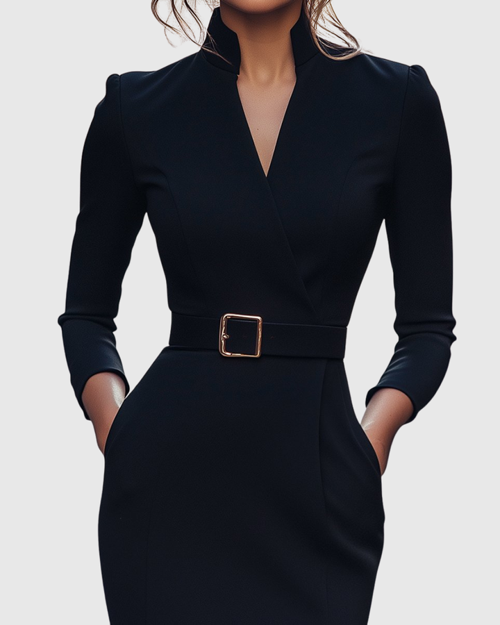 Raffiniertes Midi-Kleid