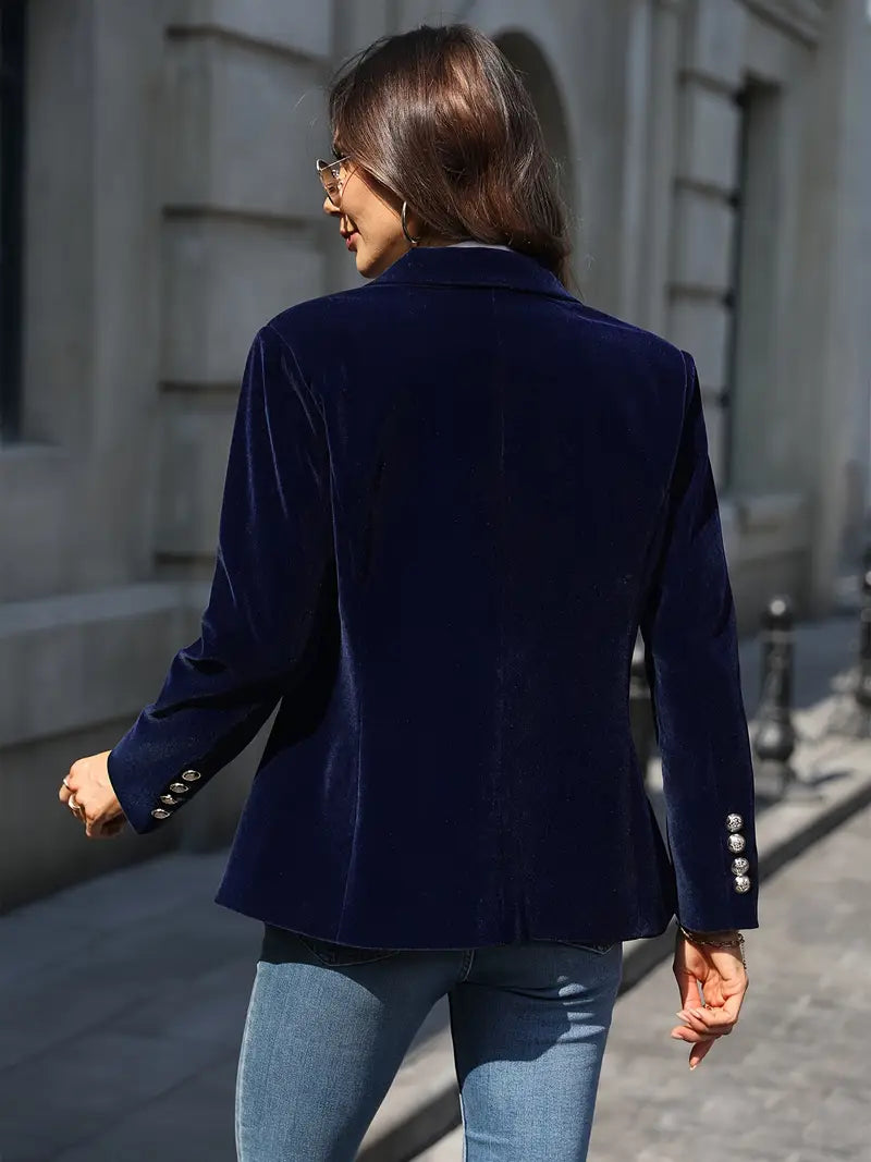 Damen Klassischer Blazer mit Ein-Knopf-Verschluss