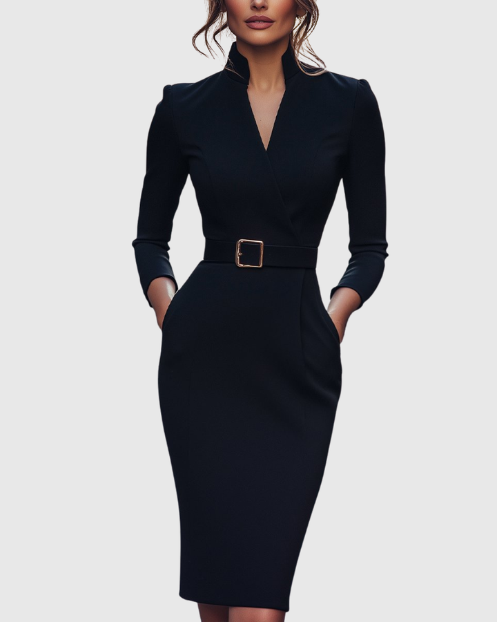 Raffiniertes Midi-Kleid