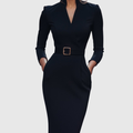 Raffiniertes Midi-Kleid