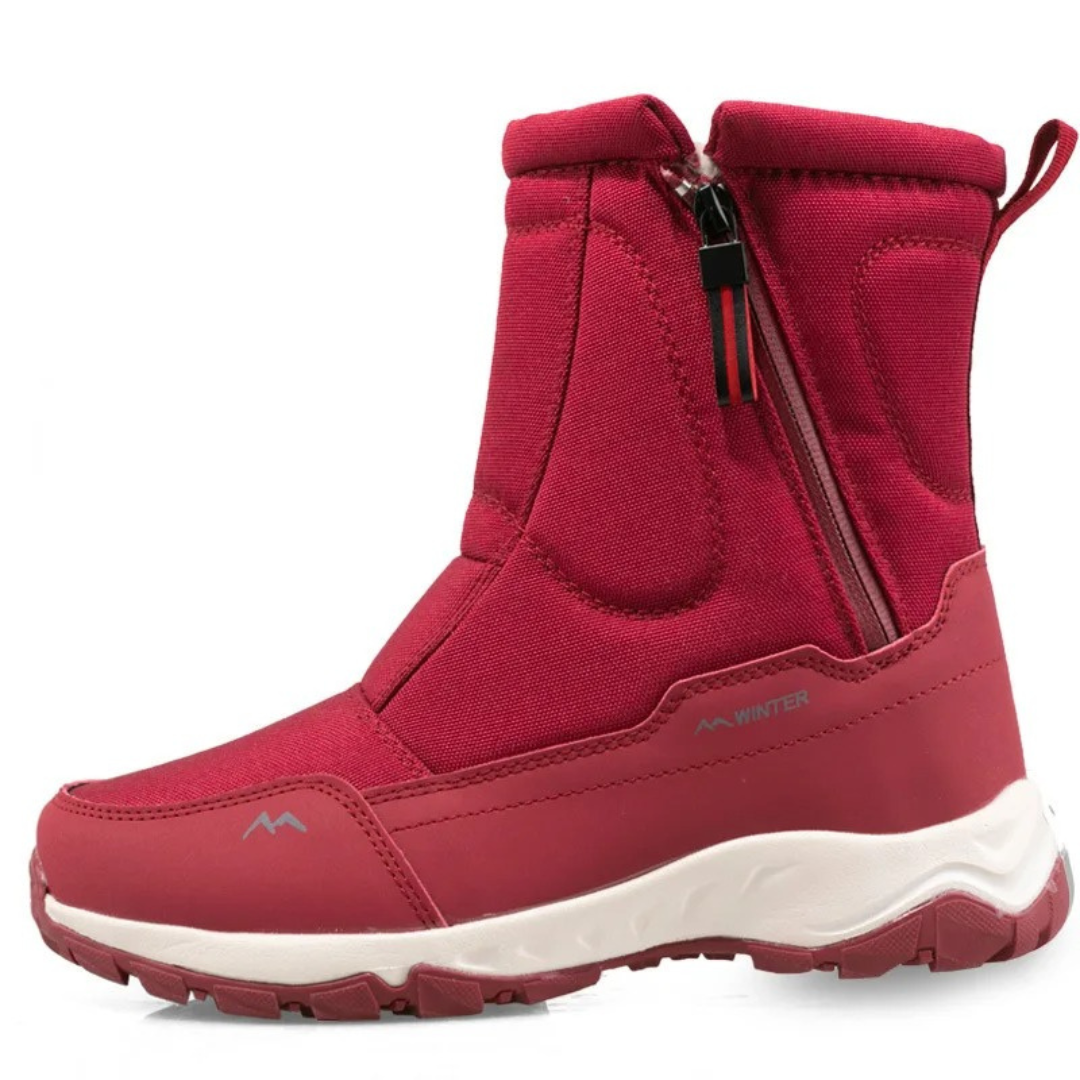 Wasserdichte Winterstiefel Damen gefüttert mit Reißverschluss