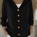 Gemütliche Langarmjacke mit Kapuze für Damen