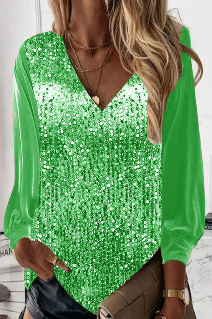 Schlichte Glitzerbluse