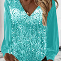 Schlichte Glitzerbluse