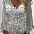 Schlichte Glitzerbluse