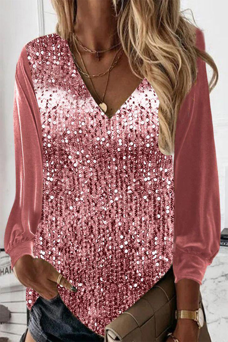 Schlichte Glitzerbluse