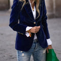 Damen Klassischer Blazer mit Ein-Knopf-Verschluss