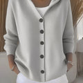 Gemütliche Langarmjacke mit Kapuze für Damen