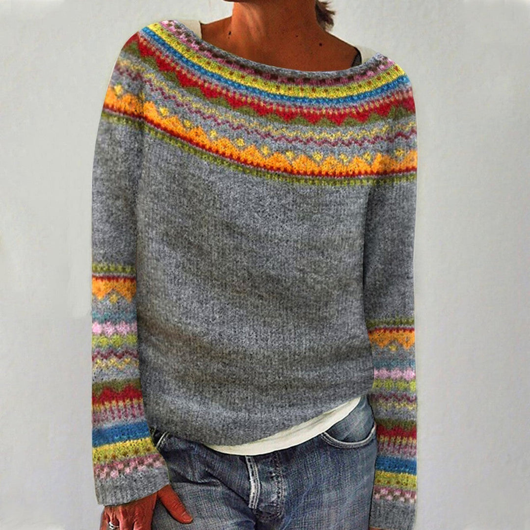 Damen Strickpullover mit Rundhalsausschnitt für den Alltag