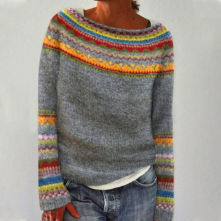 Damen Strickpullover mit Rundhalsausschnitt für den Alltag