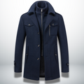 Herren Smart-Casual Mantel mit Knopfverschluss