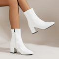 Damen Stiefeletten | Elegant & Vielseitig — Kunstleder, spitzer Schuh, Blockabsatz