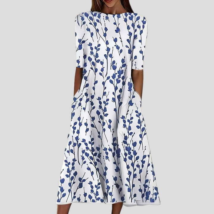 Küstenblumen Midi Kleid