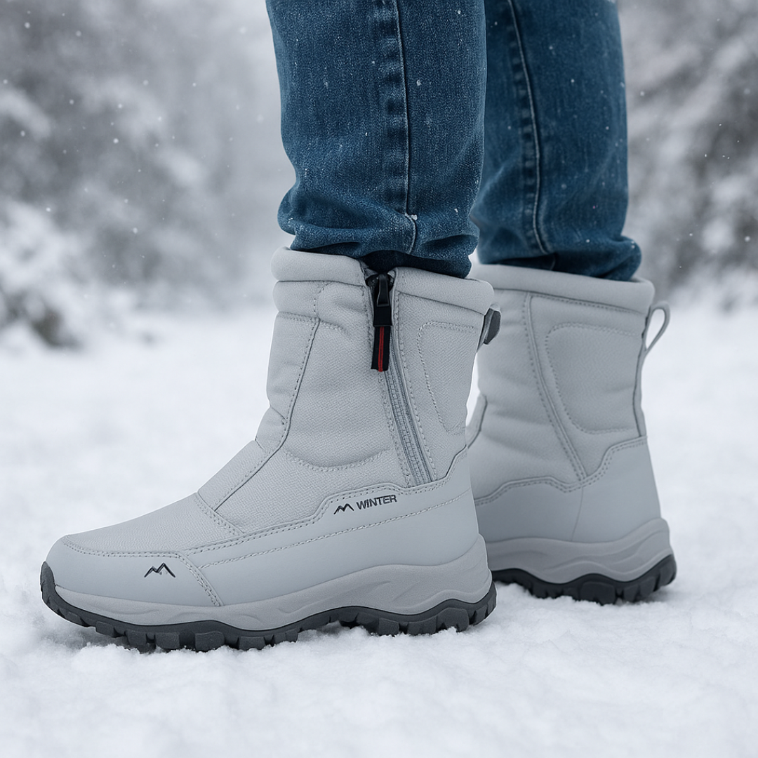 Wasserdichte Winterstiefel Damen gefüttert mit Reißverschluss