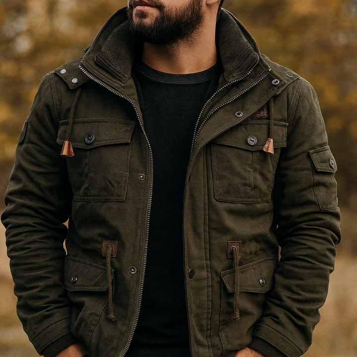 Herren Übergangsjacke mit warmem Futter & Multitaschen