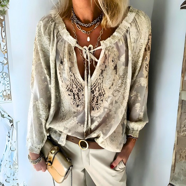 Häkelte Boho-Bluse für Damen