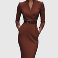 Raffiniertes Midi-Kleid