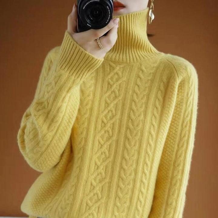 Gestrickter Rollkragenpullover