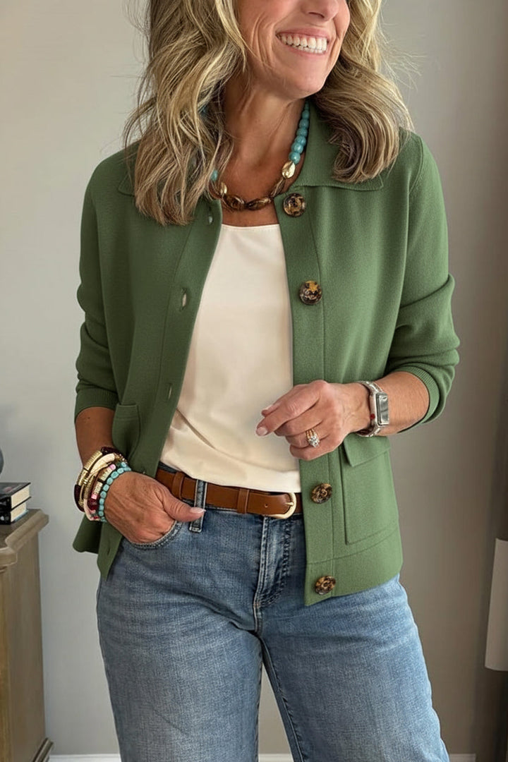 Legeres Sakko mit Revers und Tasche