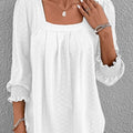 Baumwollbluse Mit Eckigem Ausschnitt