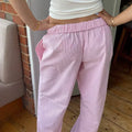 Loose fit Gestreift Elastisch Taille Hose