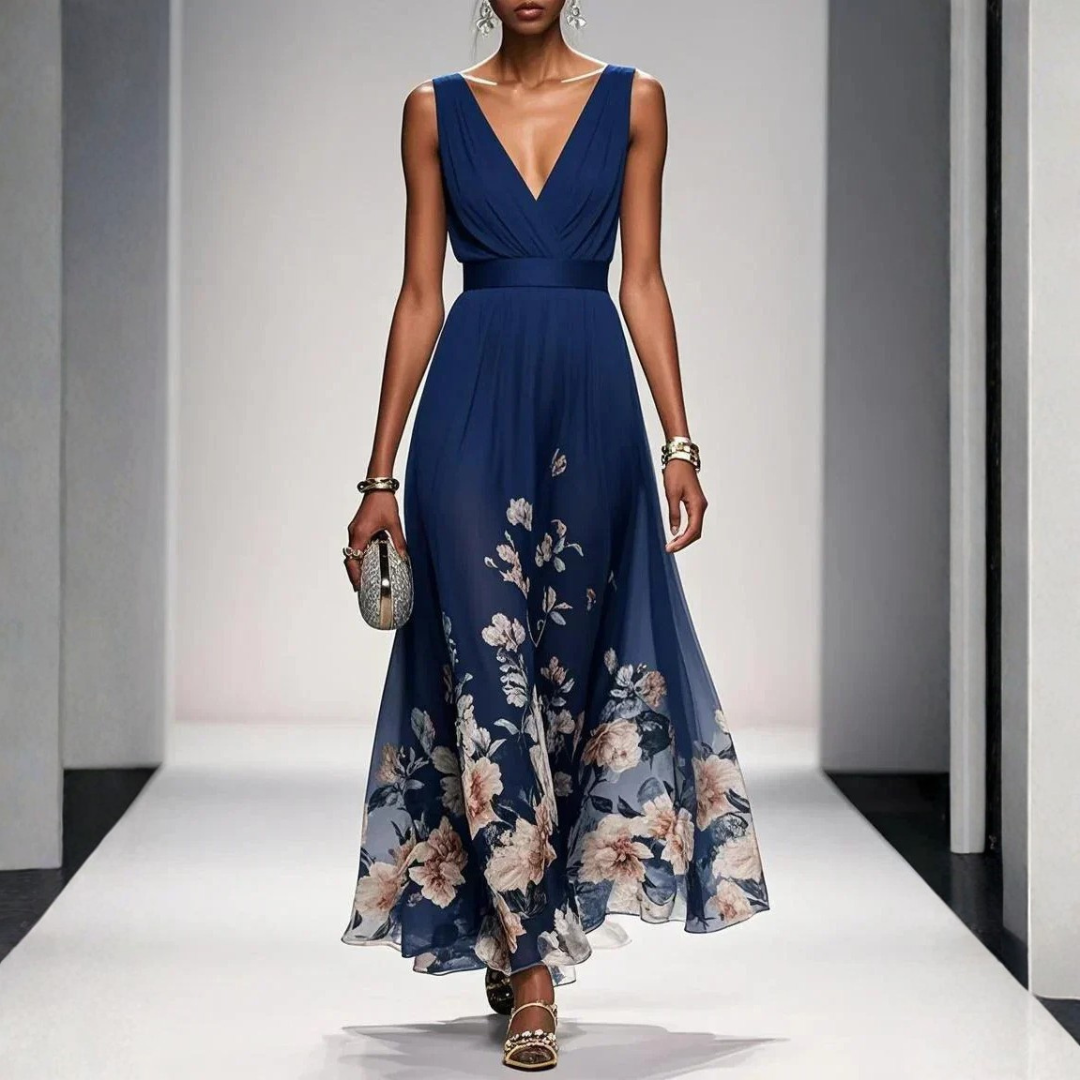 Damen Florales Maxi Kleid Für Hochzeitsgäste