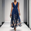 Damen Florales Maxi Kleid Für Hochzeitsgäste