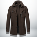 Herren Smart-Casual Mantel mit Knopfverschluss