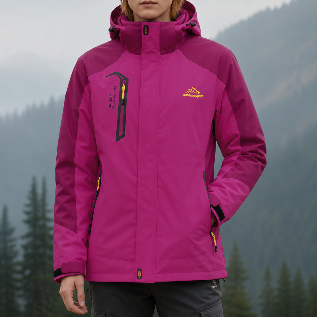 Outdoorjacke Damen wasserdicht & winddicht mit Kapuze
