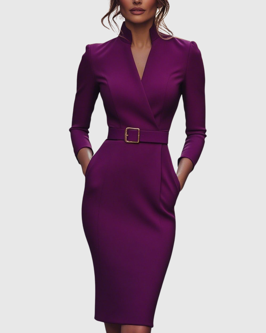 Raffiniertes Midi-Kleid