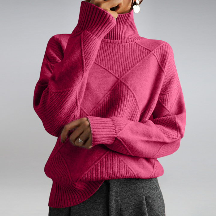 Damen Luxuriöser Rollkragenpullover