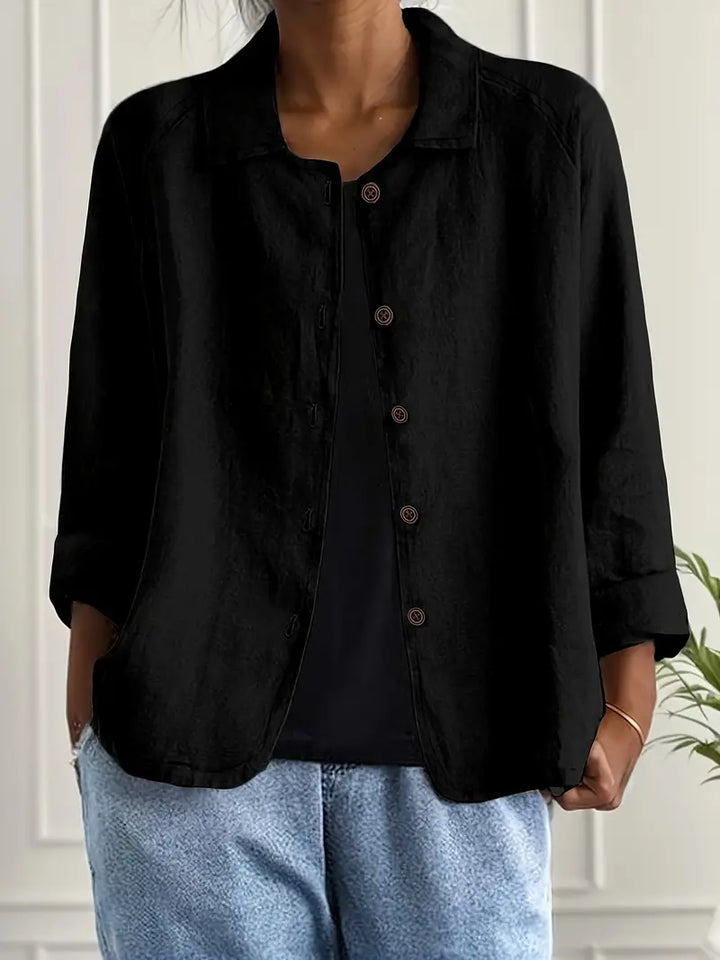 Damen Casual Leichte Jacke Mit Knopfleiste