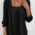 Baumwollbluse Mit Eckigem Ausschnitt
