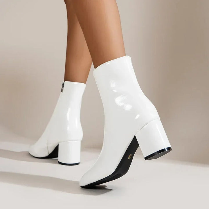 Damen Stiefeletten | Elegant & Vielseitig — Kunstleder, spitzer Schuh, Blockabsatz