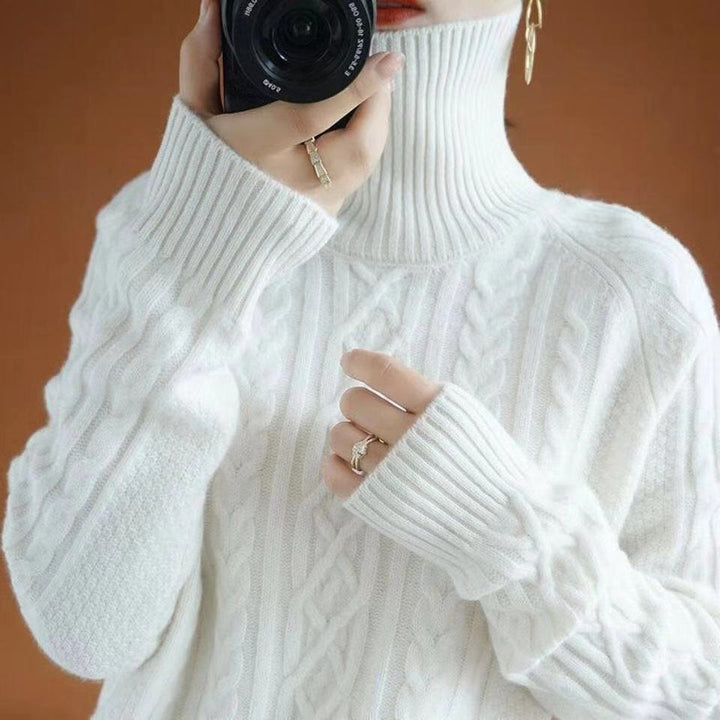 Gestrickter Rollkragenpullover