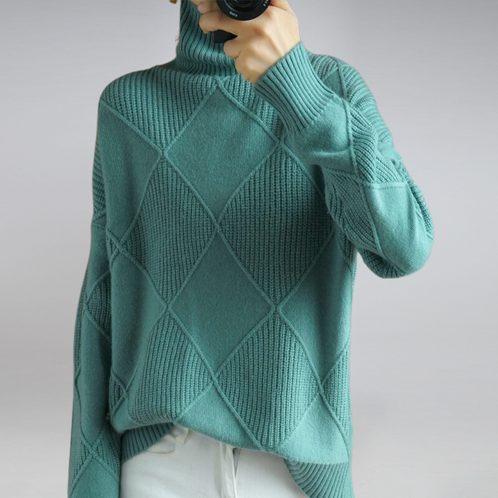 Damen Luxuriöser Rollkragenpullover