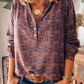 Bluse mit langen Ärmeln und Vintage-Print